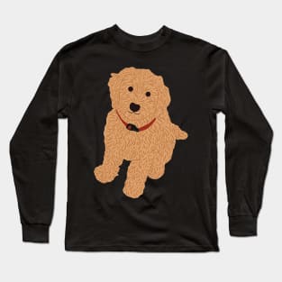 Golden Doodle Puppy! Sticker Long Sleeve T-Shirt